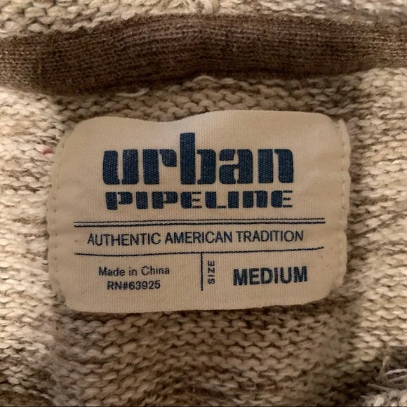 Urban Pipeline Cream Knit Hooded Sweater - Picture 5 of 6